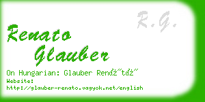 renato glauber business card